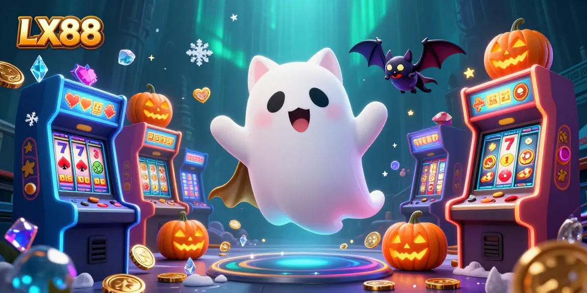 Engage with the best games at LX88, featuring ghost cat and bat in a haunted casino.