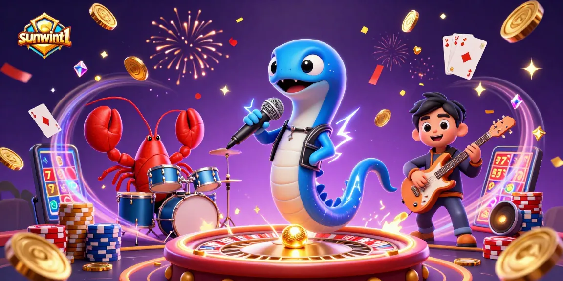 sunwint1 thrills players with an underwater casino scene featuring an electric eel DJ, vibrant game elements.