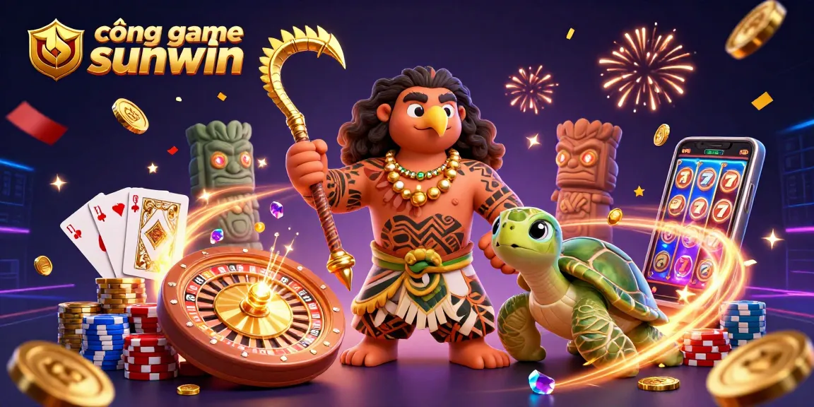 Experience the vibrant excitement of cổng game sunwin with enchanting characters in a dynamic 3D casino scene.