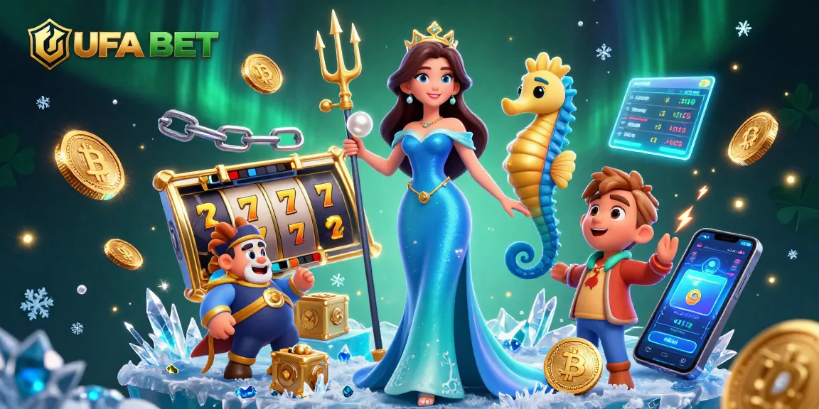 Experience thrilling slots and jackpots at UFABET, surrounded by vibrant casino elements.